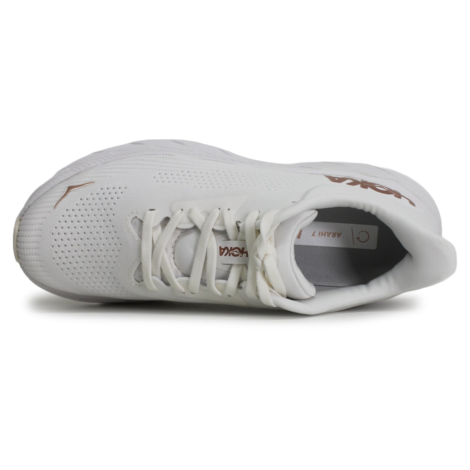 Hoka Arahi 7 Textile Womens Trainers#color_blanc de blanc rose gold
