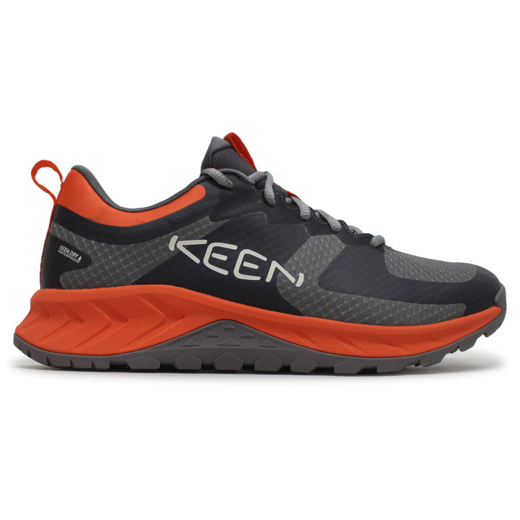 Keen Versacore WP Textile Synthetic Mens Trainers#color_steel grey scarlet ibis