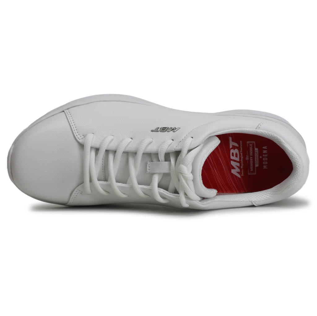 MBT Kuni Synthetic Leather Mens Trainers#color_white