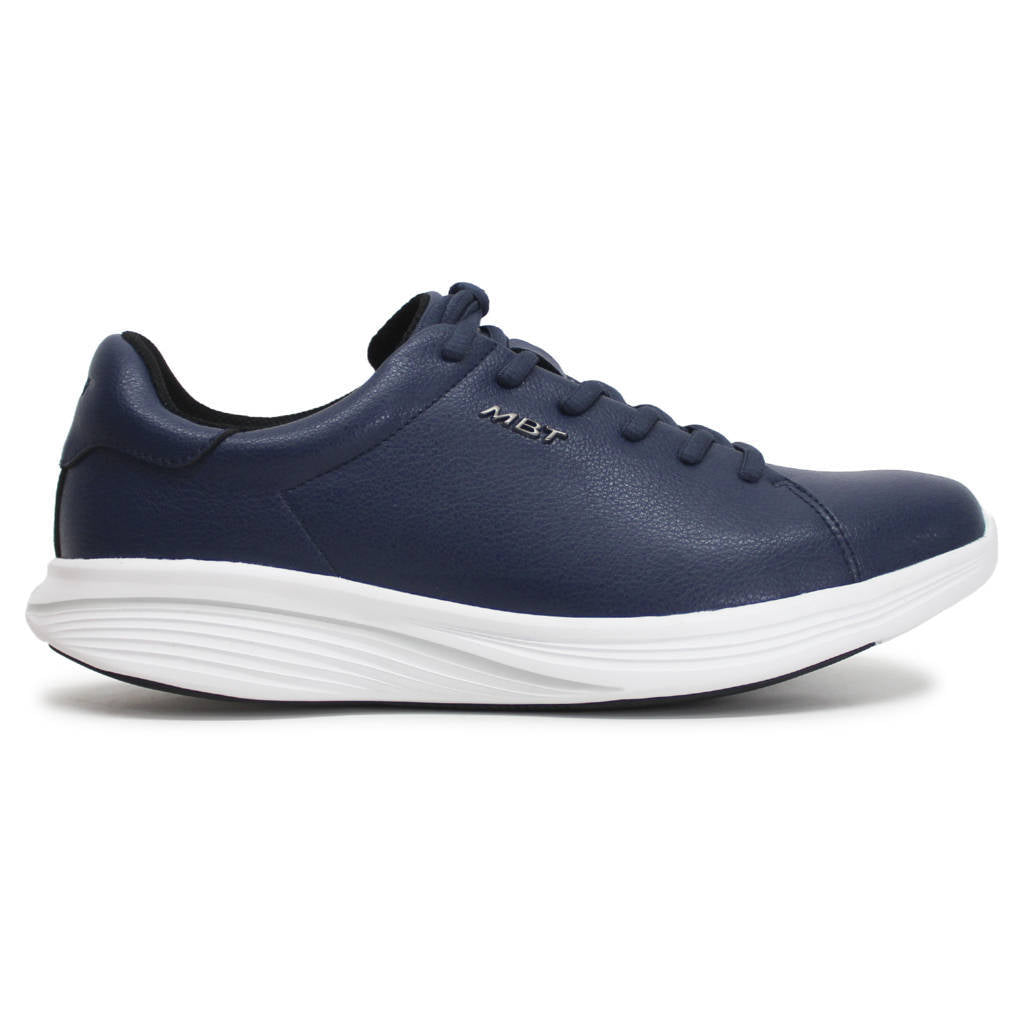 MBT Kuni Synthetic Leather Mens Trainers#color_navy