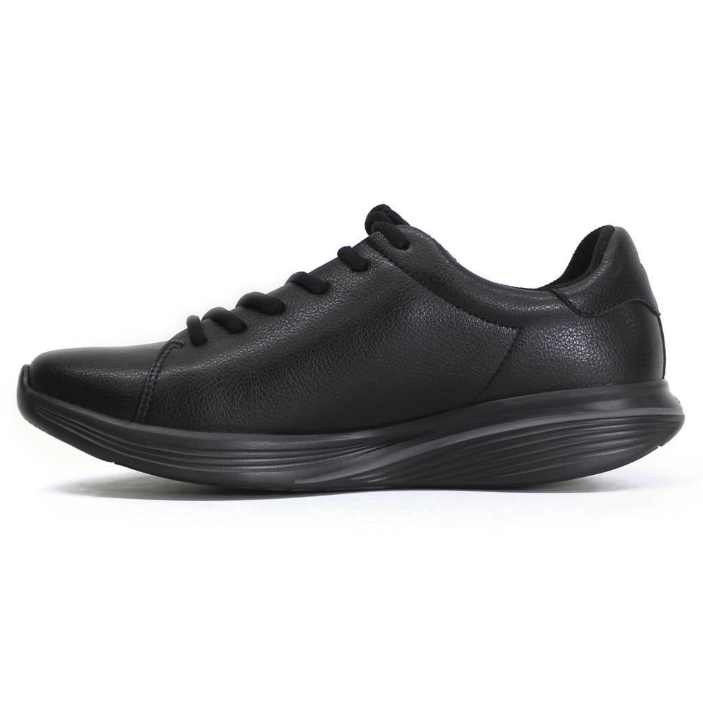 MBT Kuni Synthetic Leather Mens Trainers#color_black black