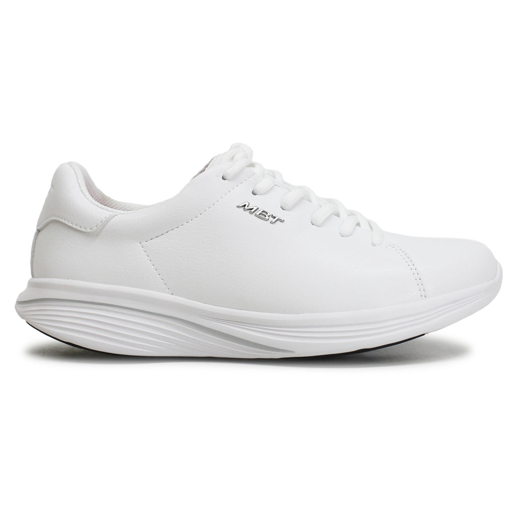 MBT Kuni Synthetic Leather Womens Trainers#color_white