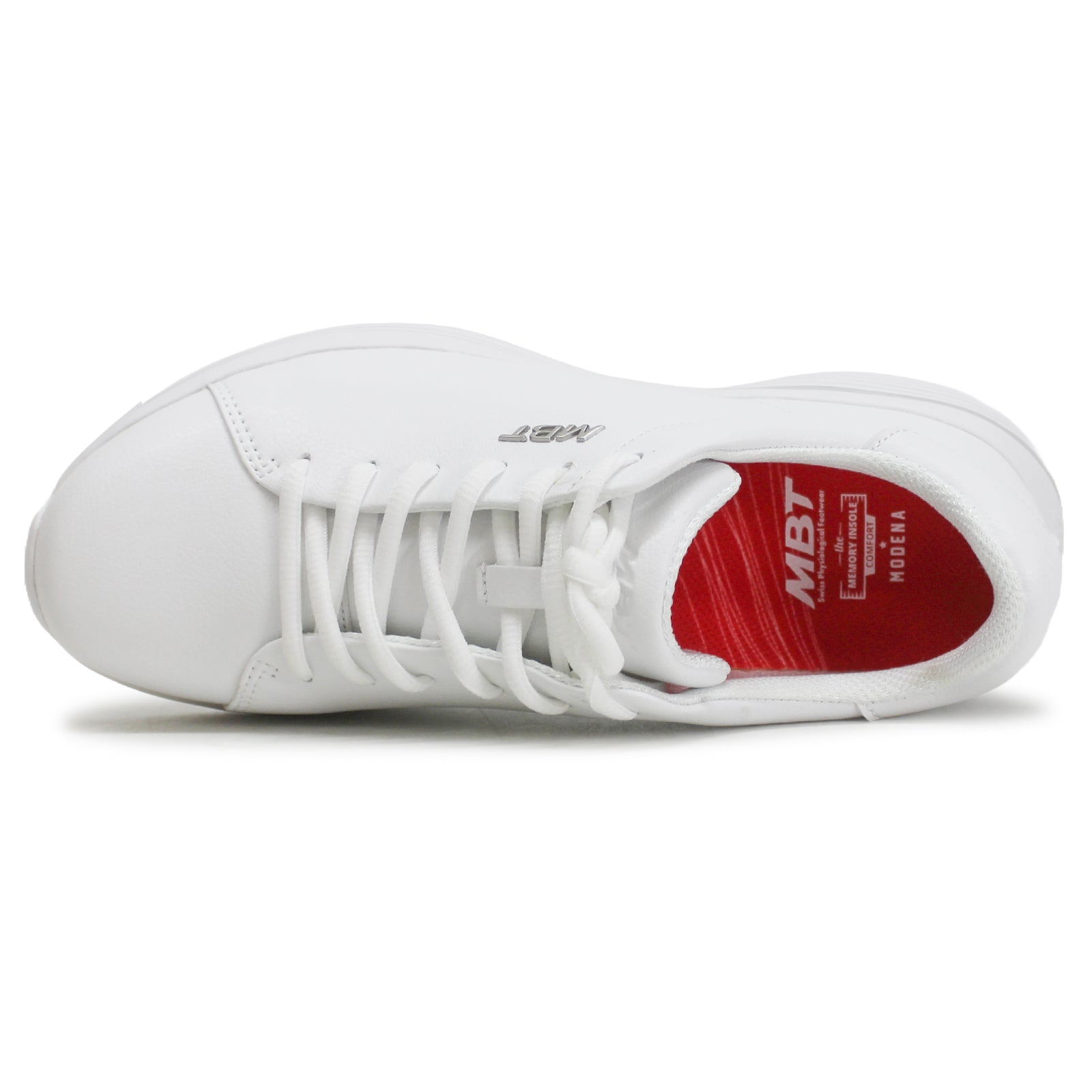 MBT Kuni Synthetic Leather Womens Trainers#color_white