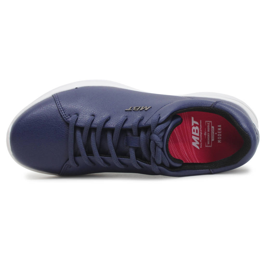 MBT Kuni Synthetic Leather Womens Trainers#color_navy
