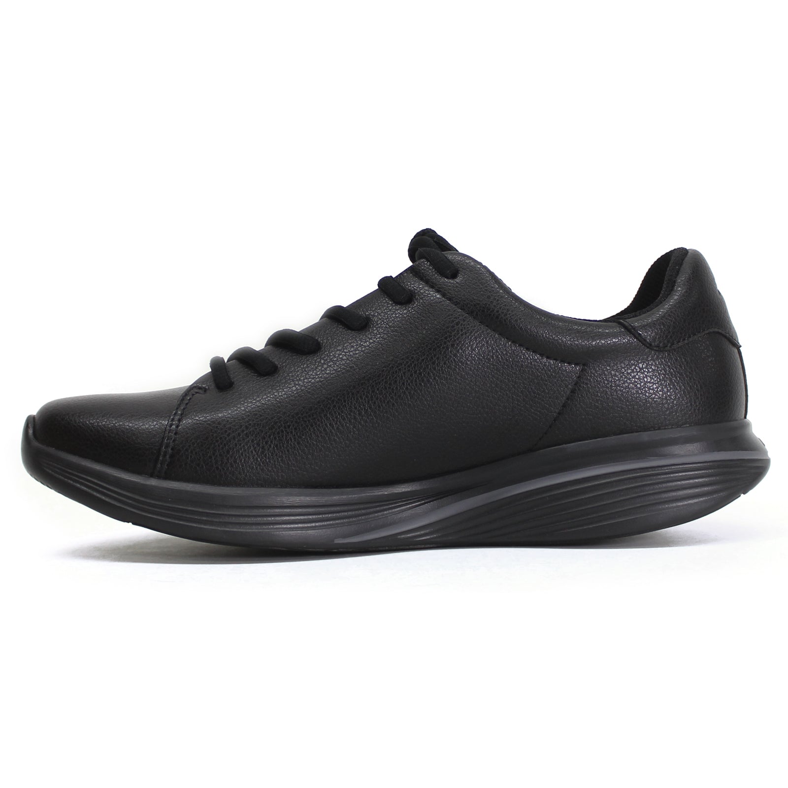 MBT Kuni Synthetic Leather Womens Trainers#color_black black