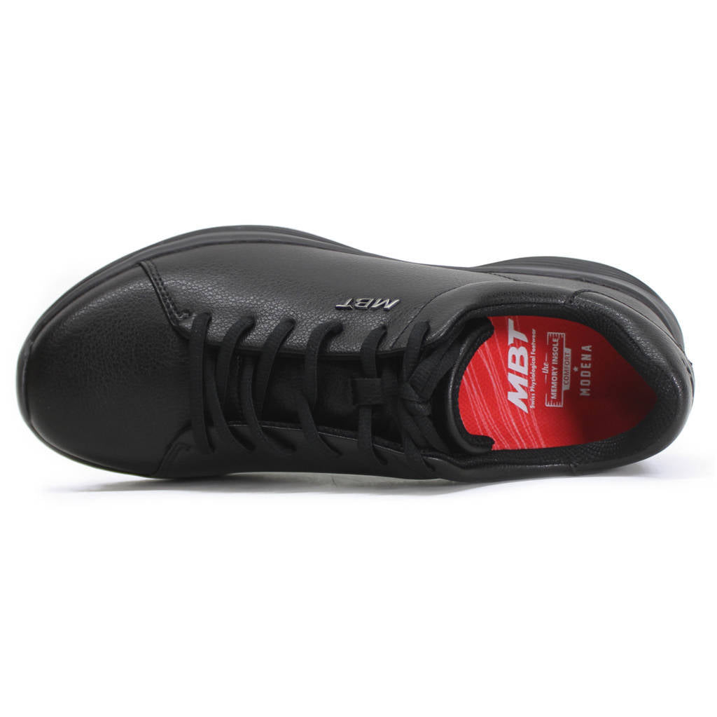 MBT Kuni Synthetic Leather Womens Trainers#color_black black