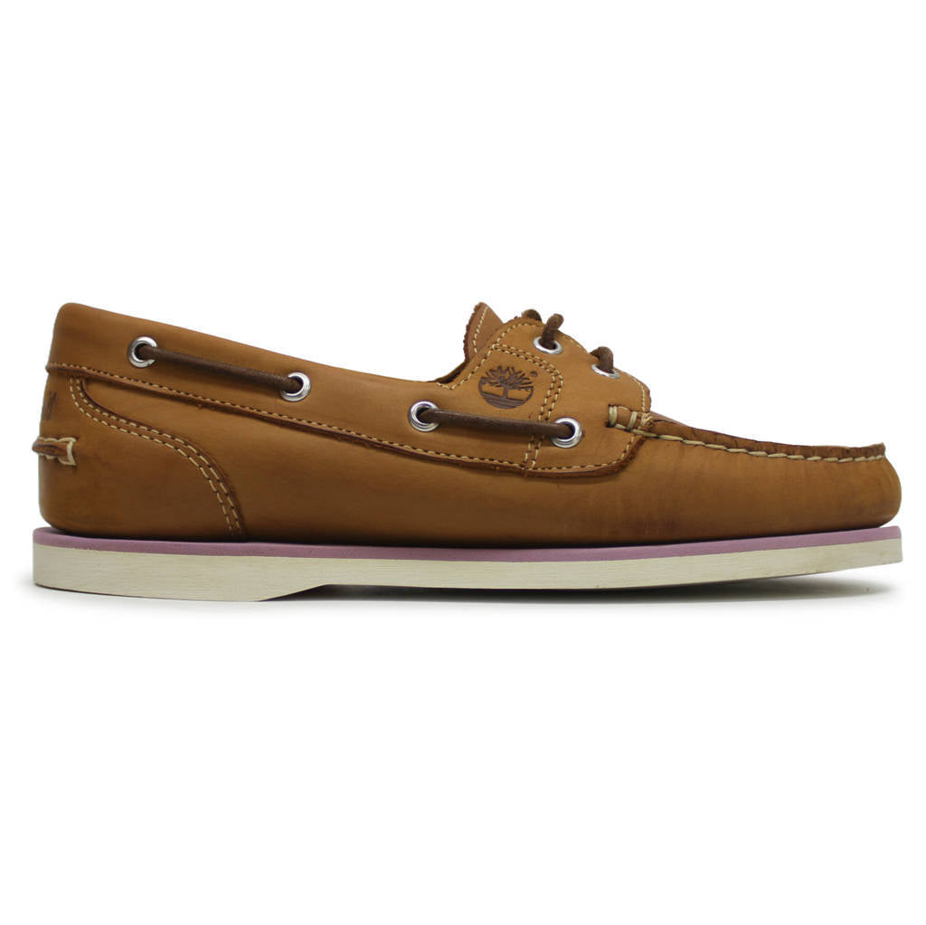 Timberland Classic Boat Full Grain Leather Womens Shoes#color_light brown