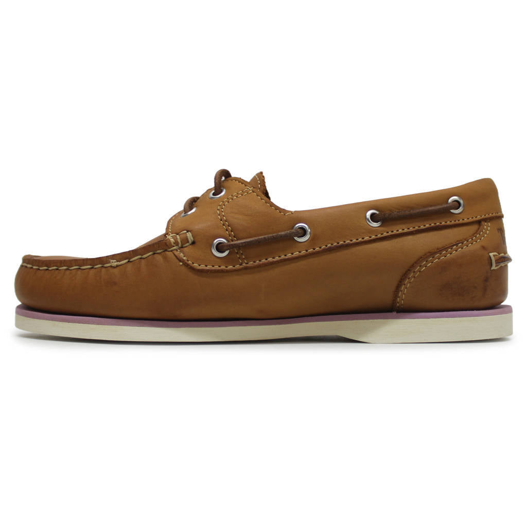 Timberland Classic Boat Full Grain Leather Womens Shoes#color_light brown
