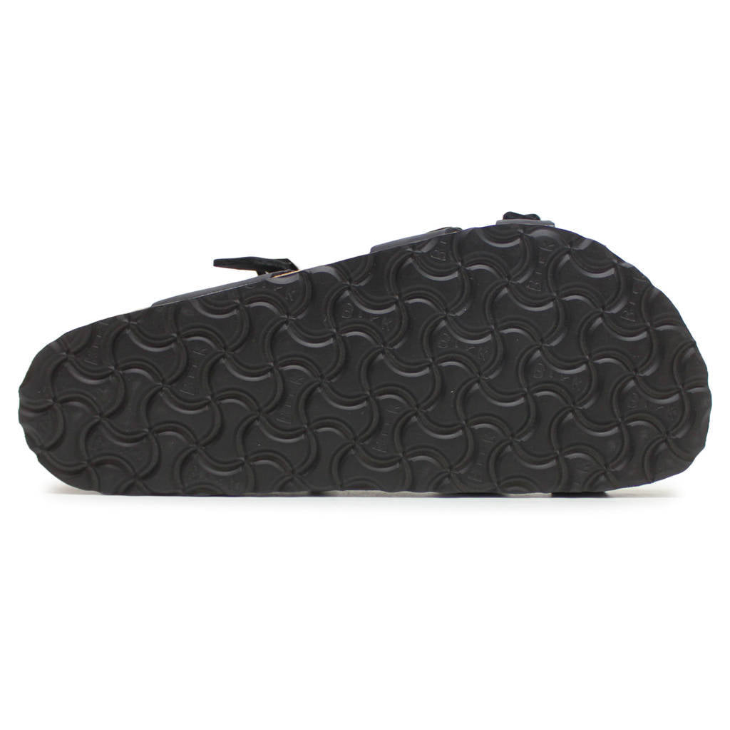 Birkenstock Franca Braided Oiled Leather Unisex Sandals#color_black