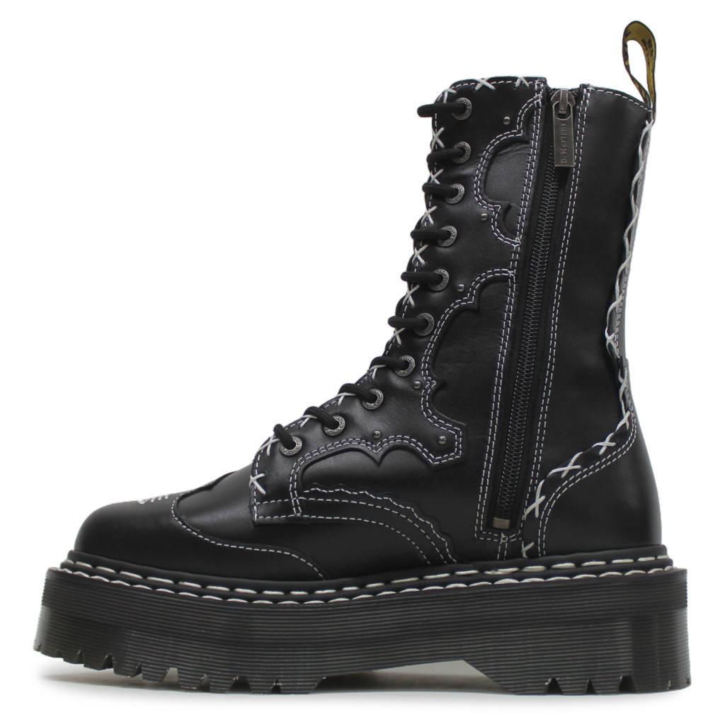 Dr. Martens Jadon Hi Strap Wanama Leather Unisex Boots#color_black