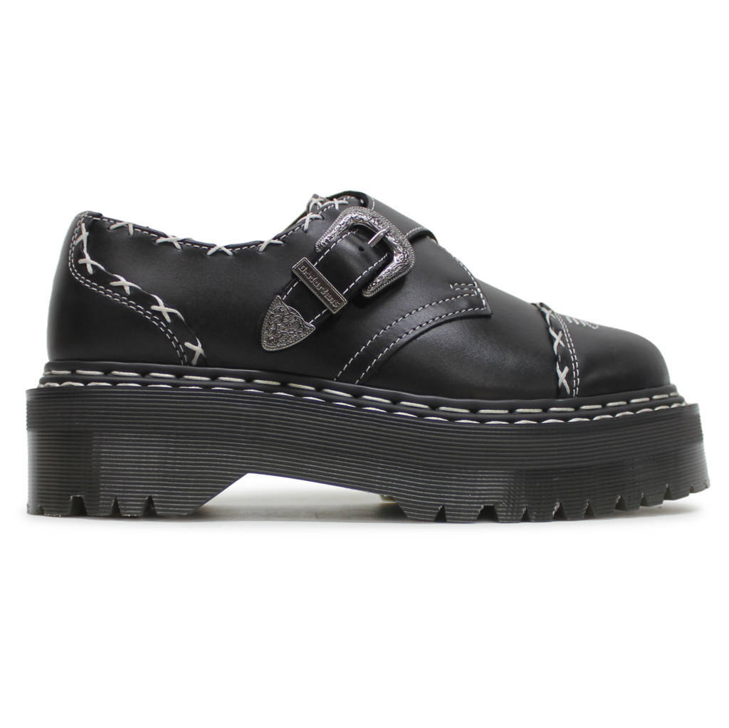 Dr. Martens Monk Quad GA Wanama Leather Unisex Shoes#color_black