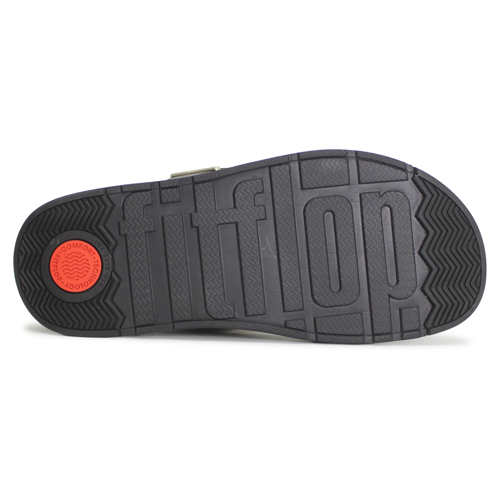 FitFlop Gen FF Buckle Toe Post Leather Womens Sandals#color_black