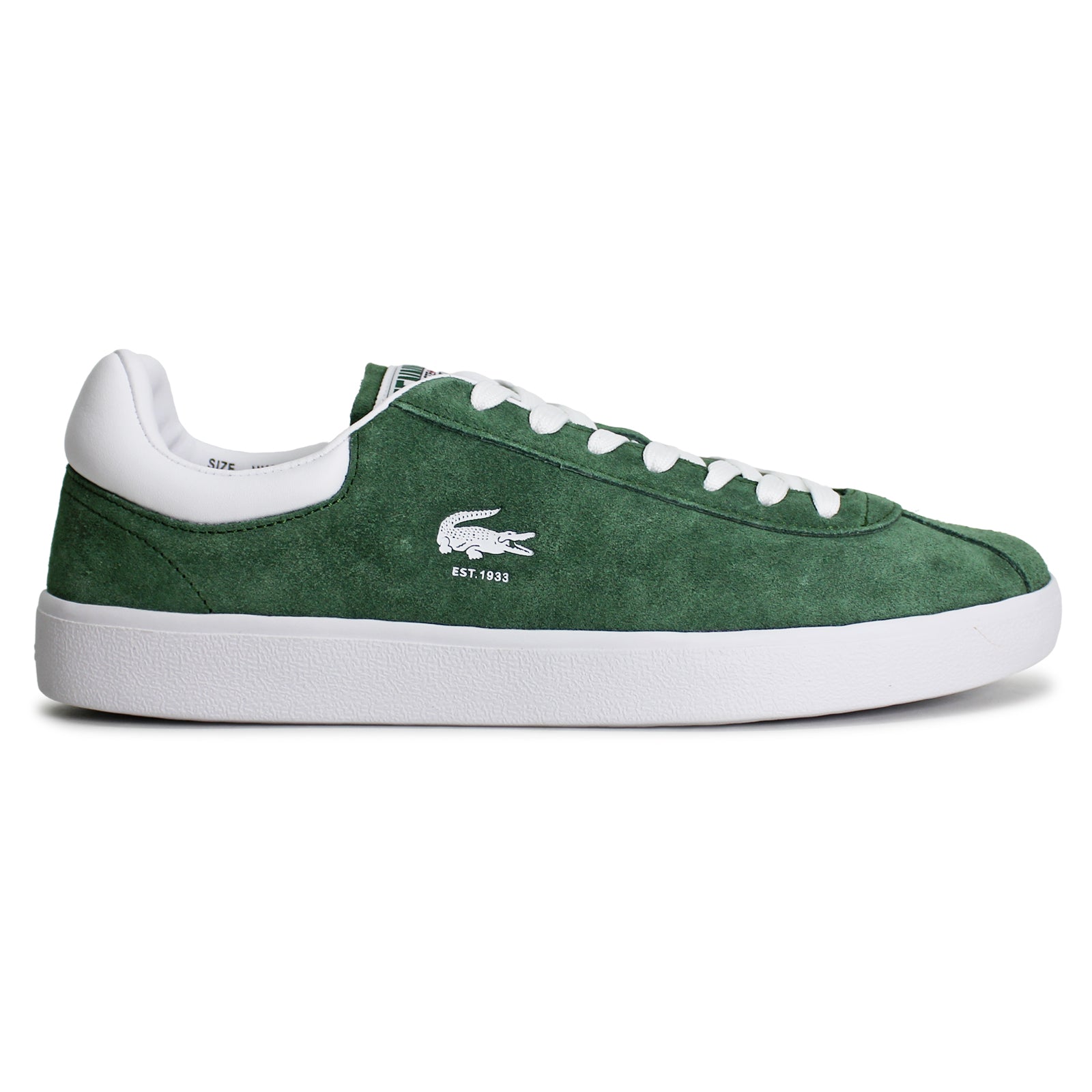 Lacoste Baseshot Suede Mens Trainers#color_dark green white