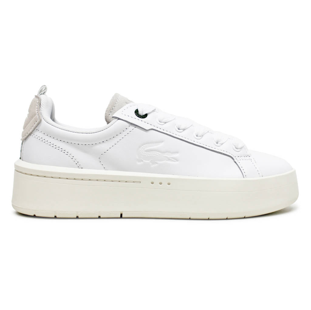 Lacoste Carnaby Platform Leather Womens Trainers#color_white off white