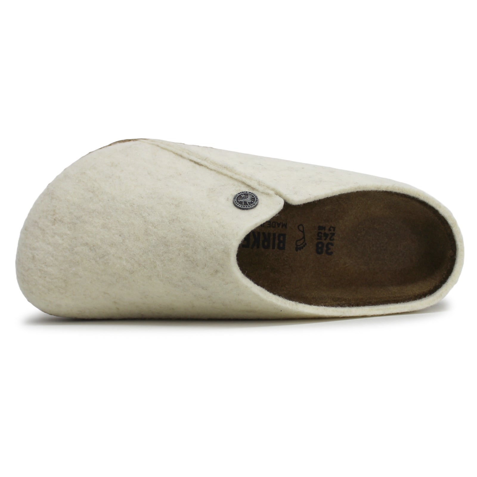 Birkenstock Zermatt Rivet 1023153 Wool Felt Unisex Sandals - Ecru - 38#color_ecru