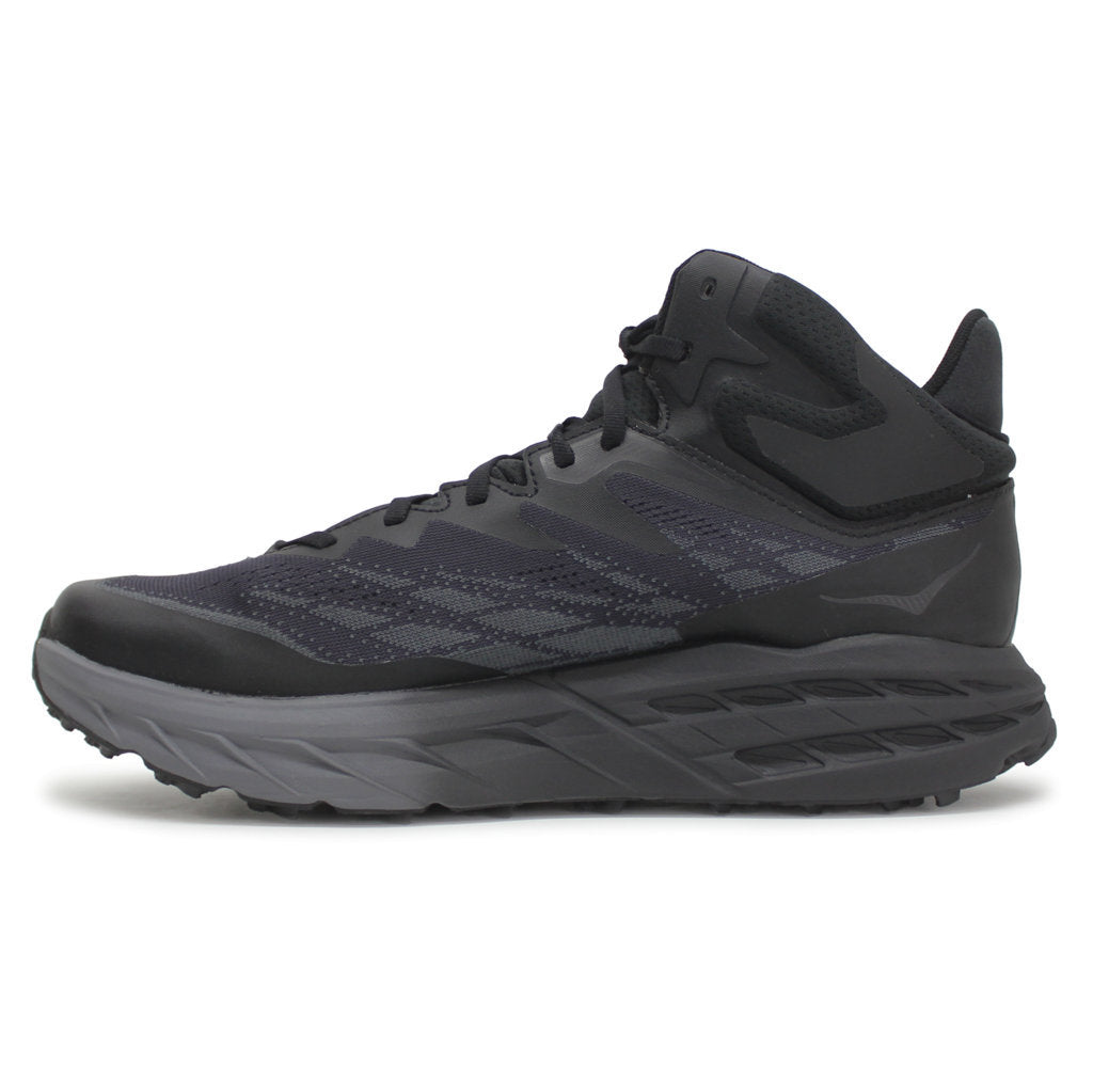 Hoka One One Speedgoat 5 Mid GTX Textile Synthetic Mens Trainers#color_black black