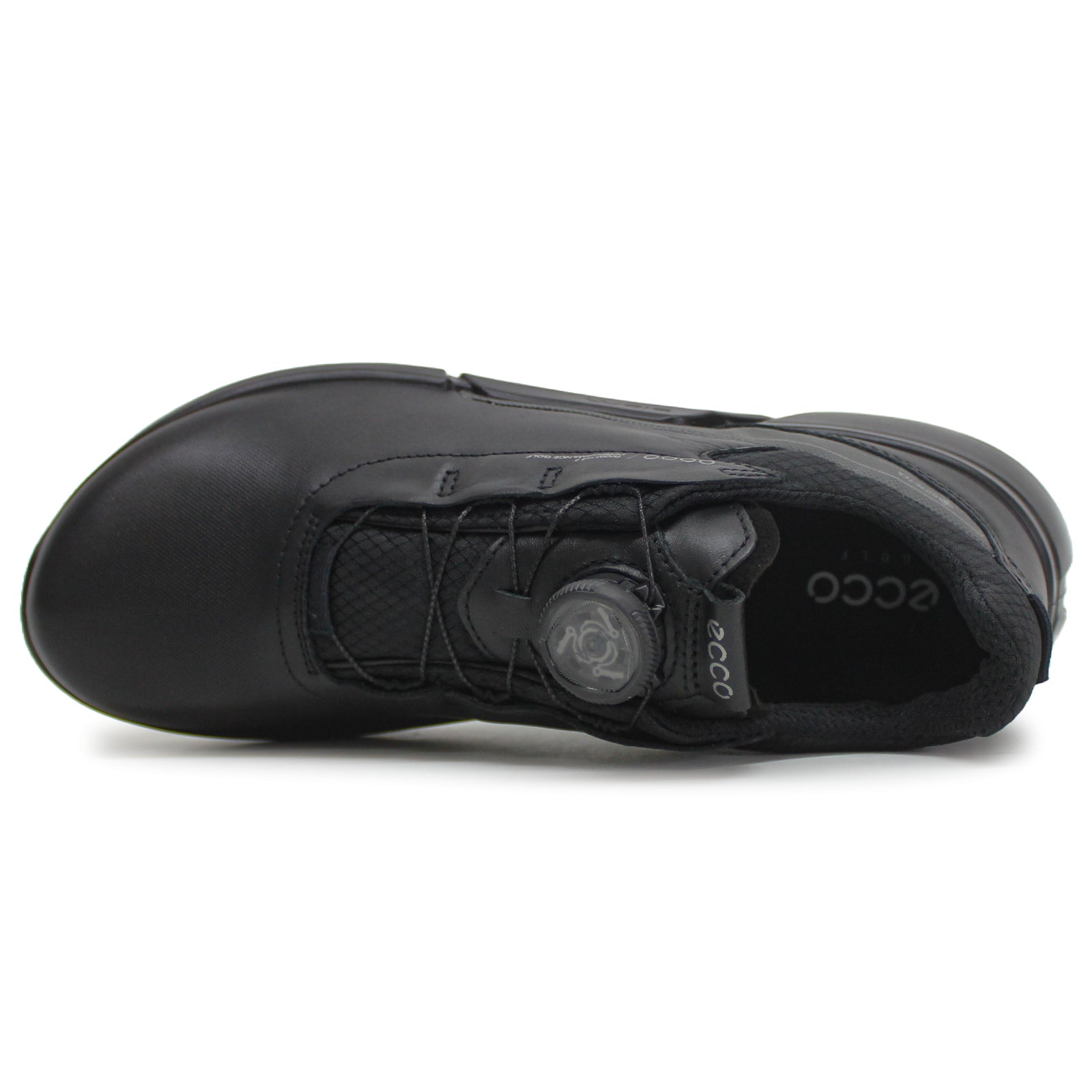 Ecco Golf Biom H4 108613 Leather Womens Trainers#color_black magnet black