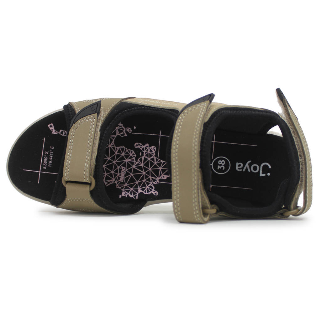 Joya Komodo Leather Textile Womens Sandals#color_beige