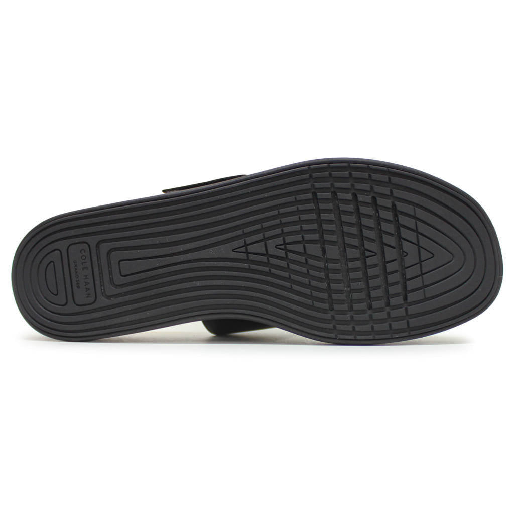 Cole Haan OriginalGrand Platform Slides Leather Womens Sandals#color_black black