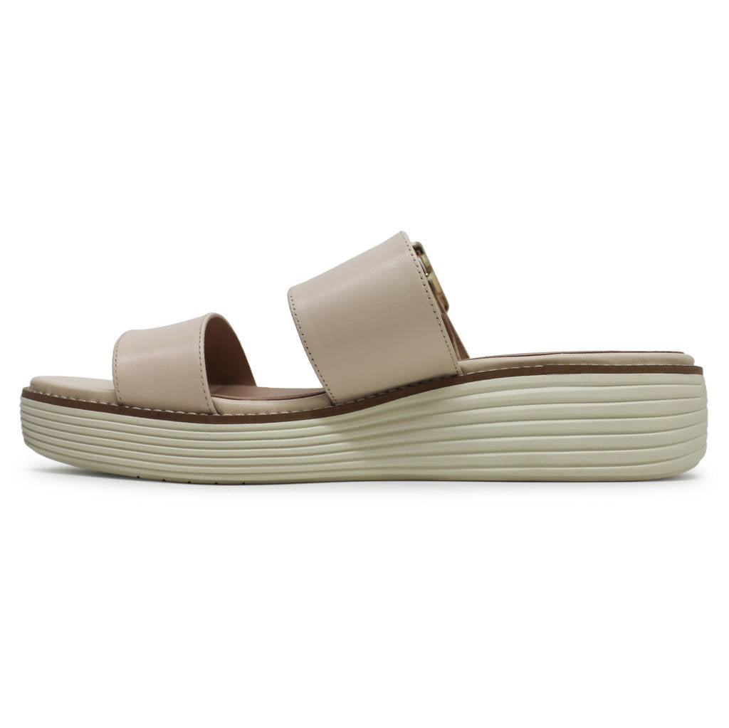 Cole Haan OriginalGrand Platform Slides Leather Womens Sandals#color_sandollar ivory