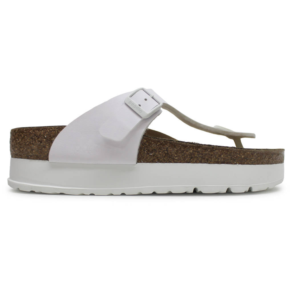 Papillio Gizeh PAP Flex Platform Birko-Flor Unisex Sandals#color_white