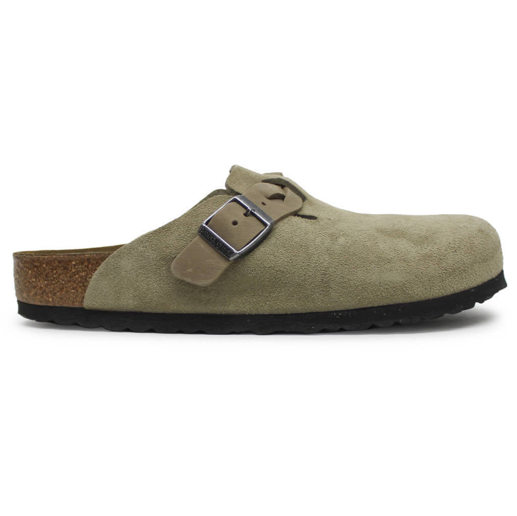 Birkenstock Boston Braided Suede Leather Unisex Sandals#color_taupe