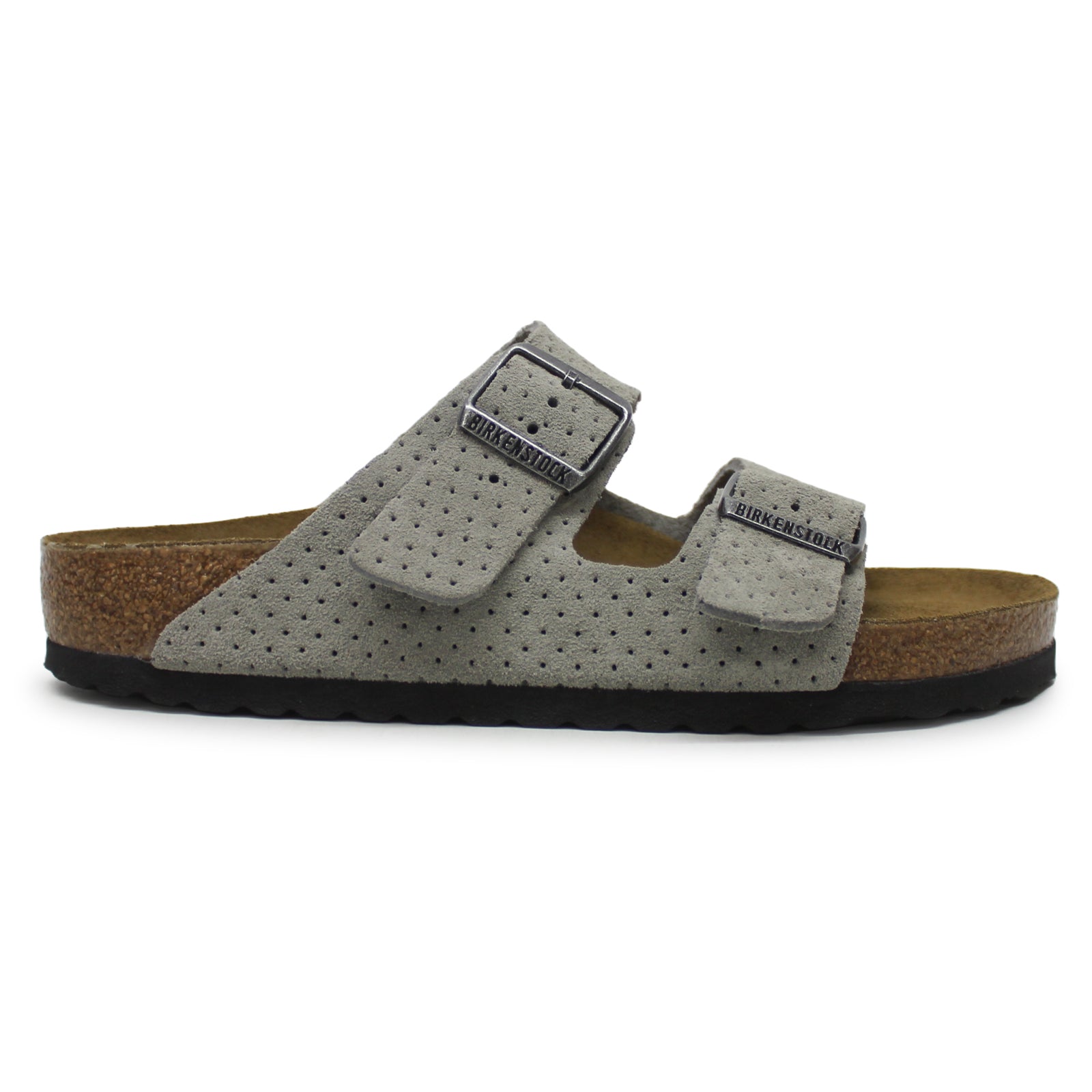 Birkenstock Arizona BS Suede Embossed Unisex Sandals#color_emboss dots stone coin