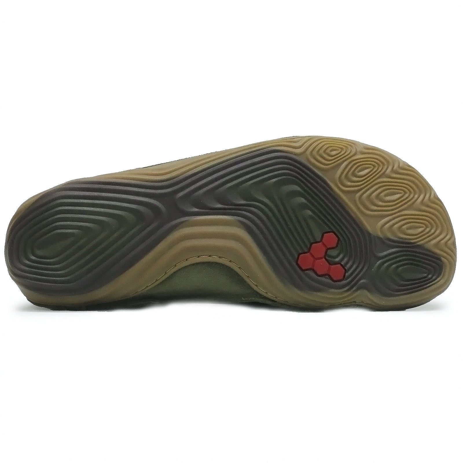 Vivobarefoot Sensus Leather Womens Trainers#color_dark olive
