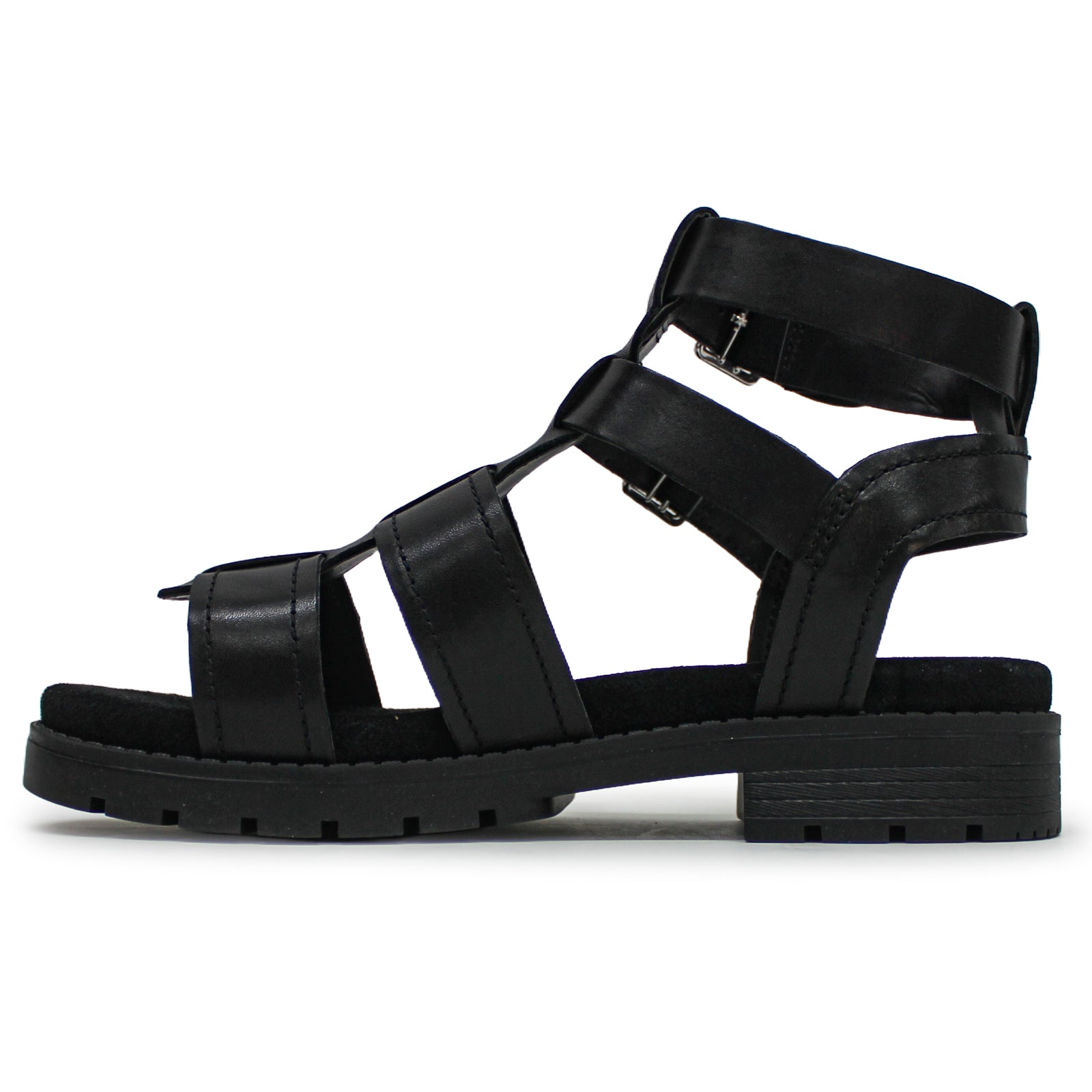 Clarks Orinoco Cove Leather Womens Sandals#color_black