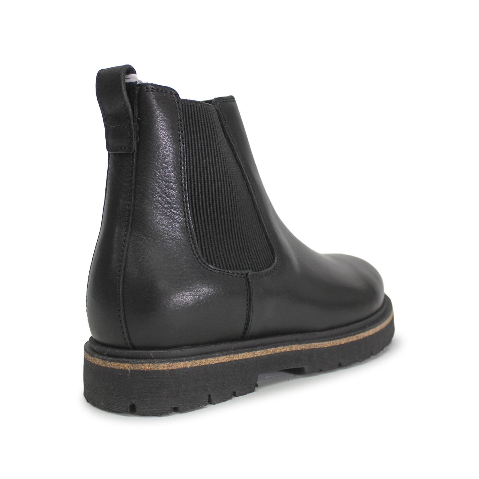 Birkenstock Highwood Slip On Mid Natural Leather Womens Boots#color_black