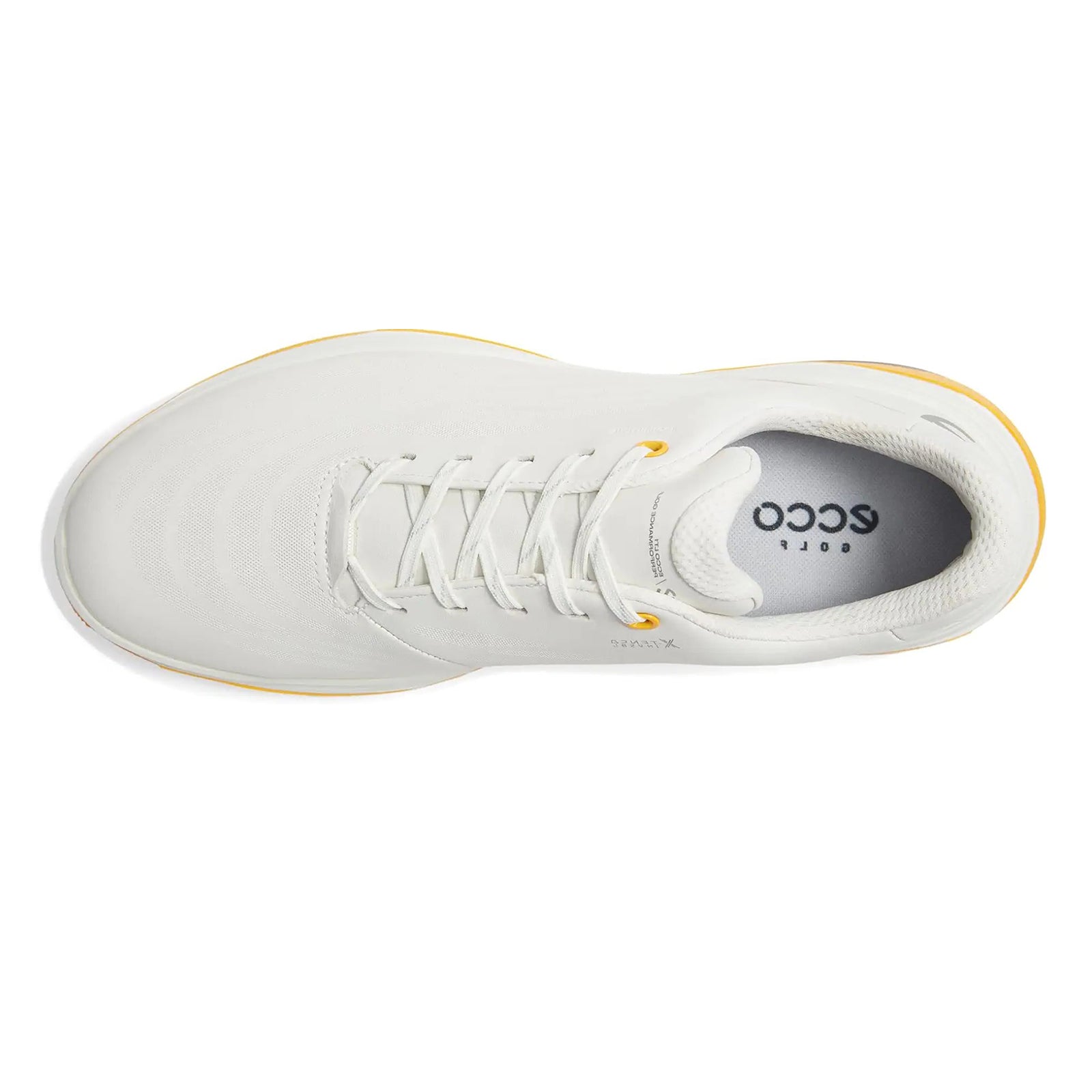 Ecco Golf LT1 Leather Mens Trainers#color_white sunrise