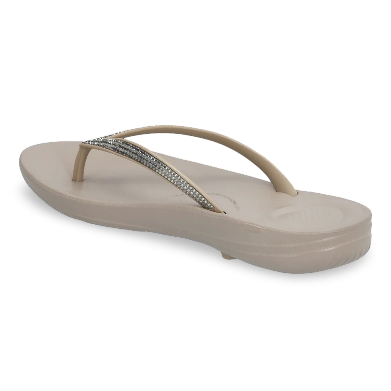 FitFlop Iqushion Ombre Sparkle Synthetic Womens Sandals#color_on taupe pewter