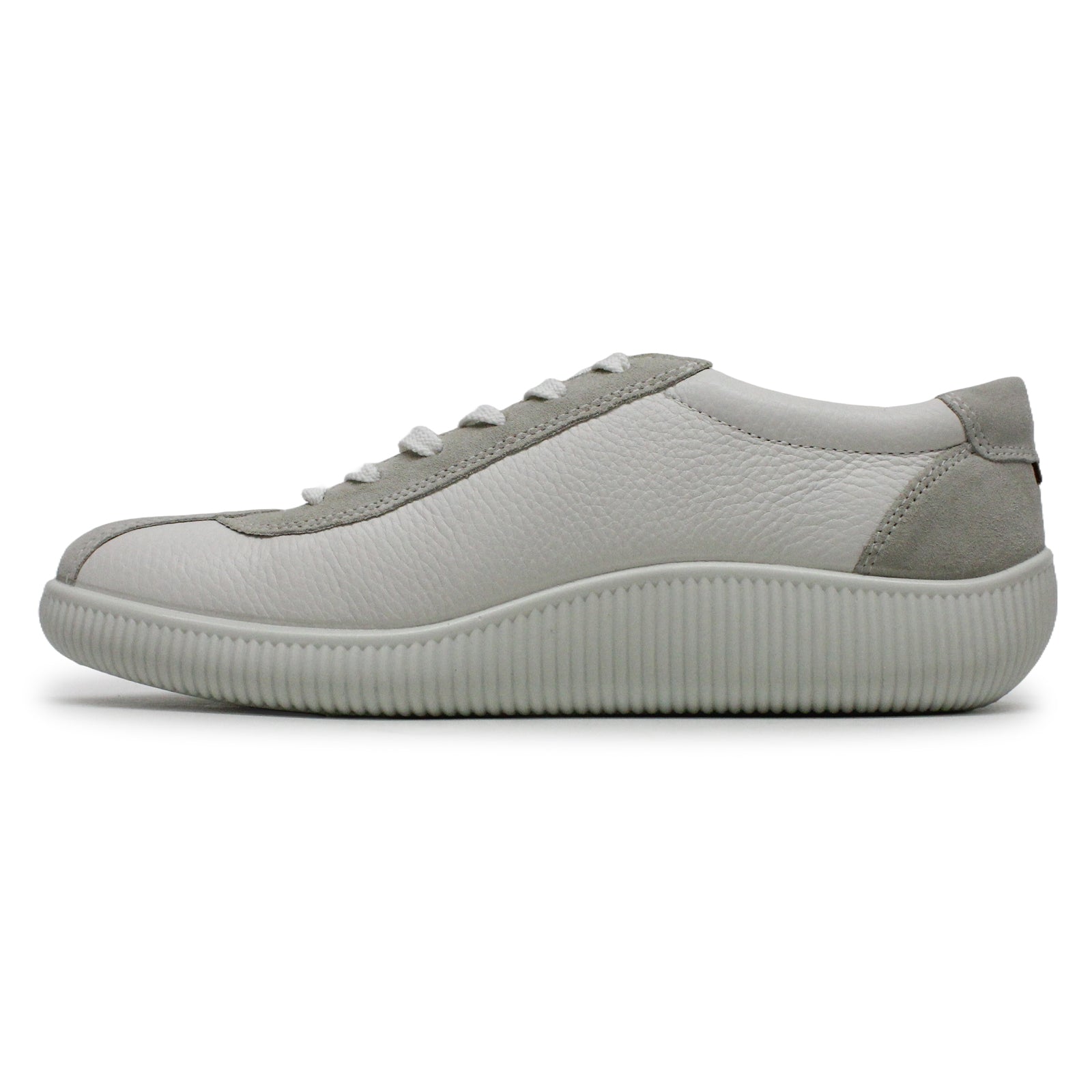 Ecco Soft Zero Leather Mens Trainers#color_white shadow white