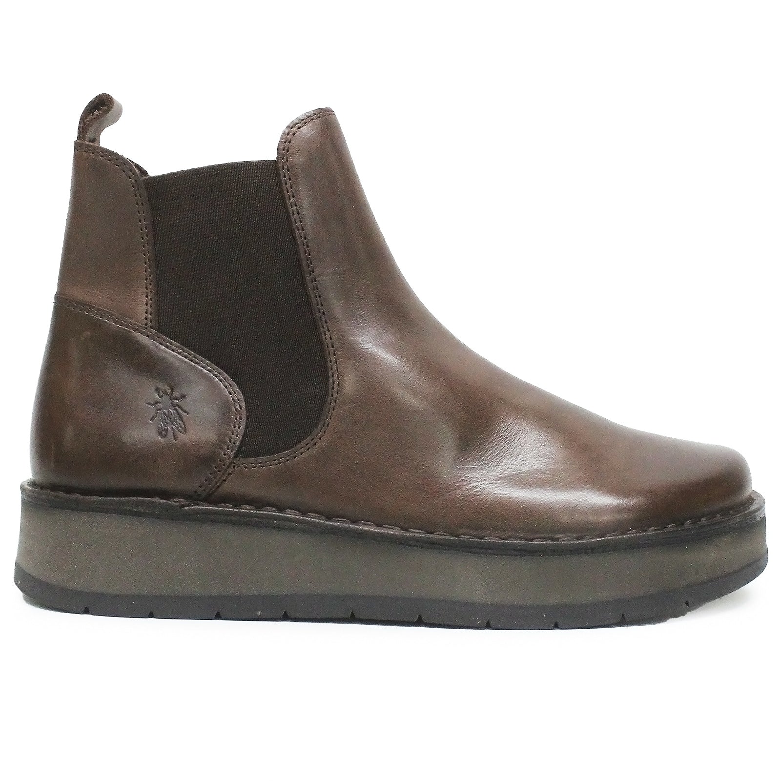 Fly London RAWI131FLY Rug Leather Womens Boots#color_dark brown