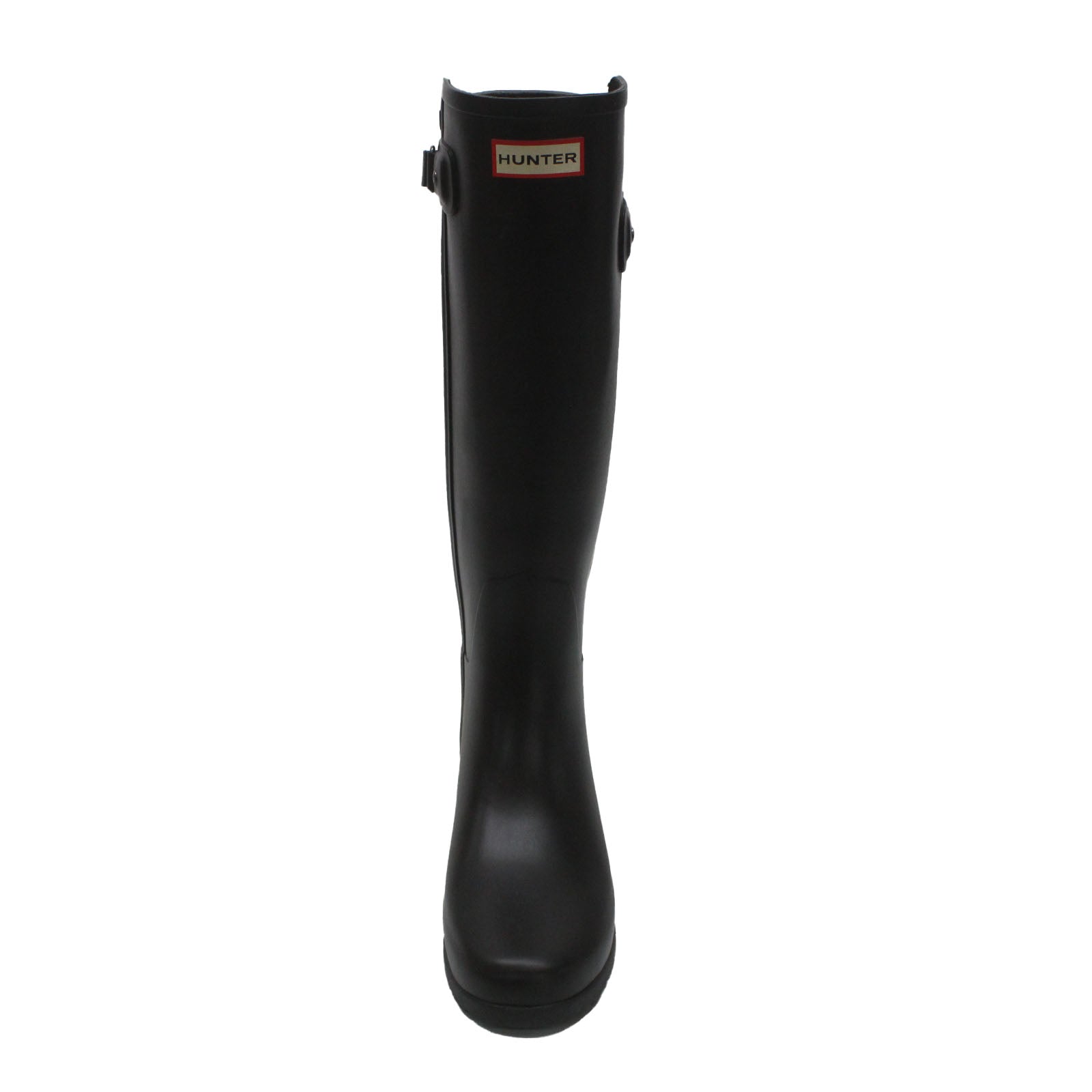 Hunter Original Tall Refined Strap Rubber Women's Black Boots - 6 UK - 39 EU - 8 US