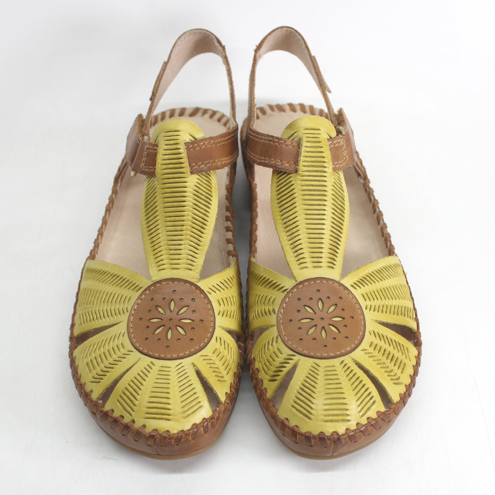 Pikolinos Puerto Vallarta 655-0575 Leather Womens Sandals - Brown - UK 4-4.5