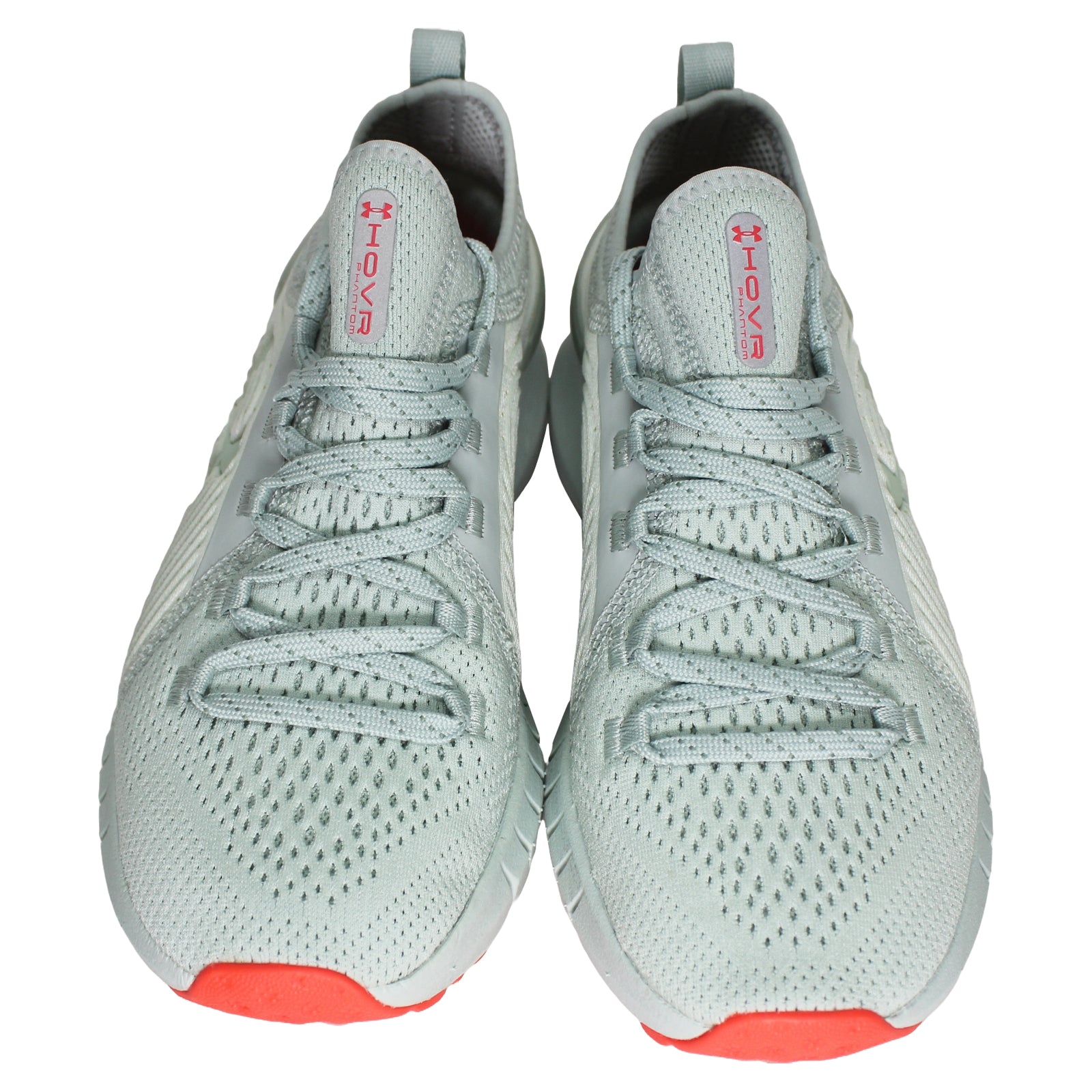 Under Armour HOVR Phantom SE Textile Womens Trainer-Atlas Green Beta Red-UK 3.5
