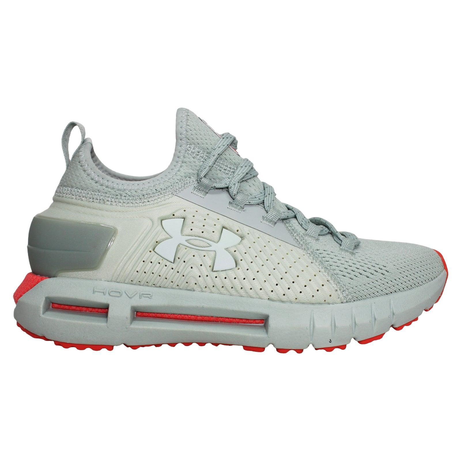 Under Armour HOVR Phantom SE Textile Womens Trainer-Atlas Green Beta Red-UK 3.5