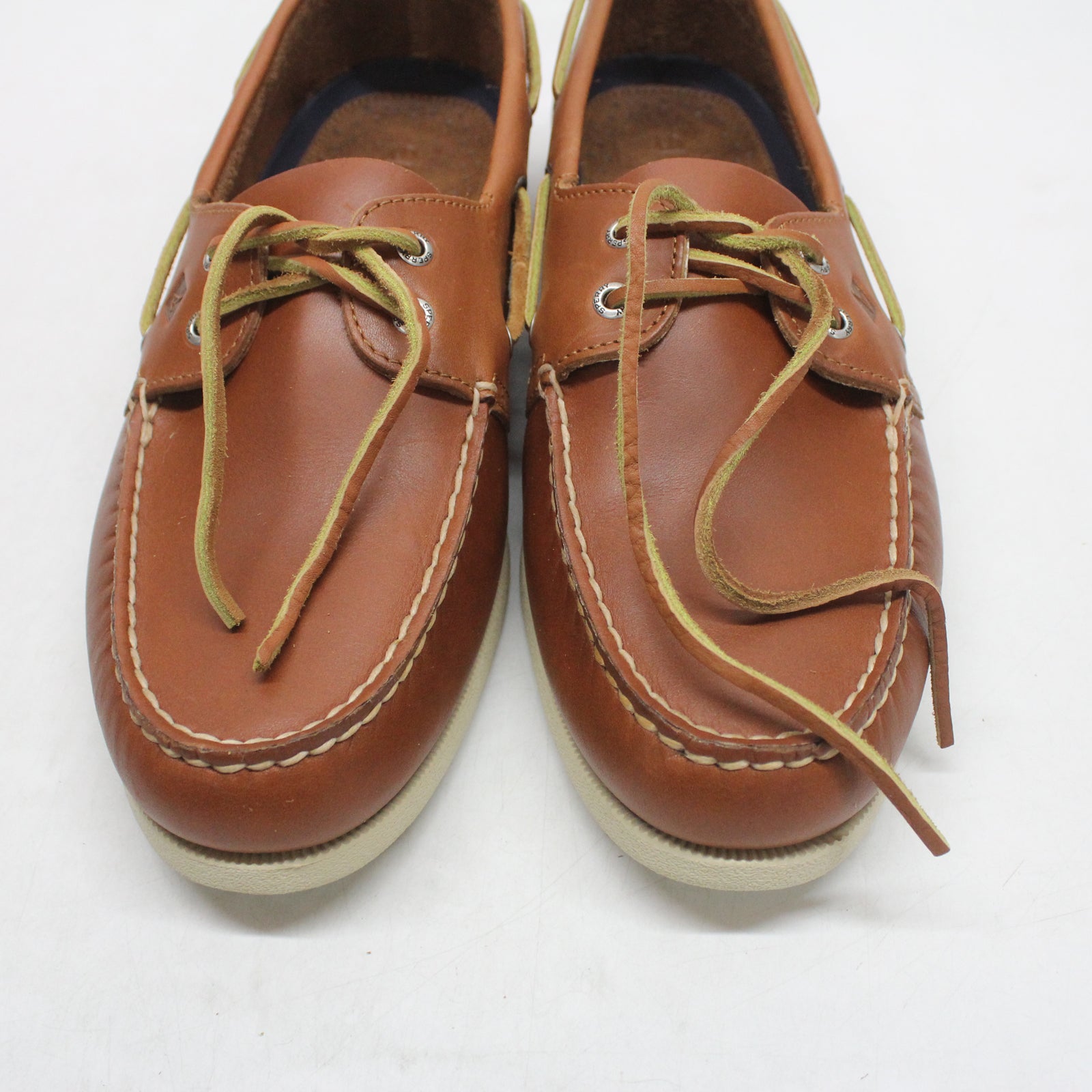 Sperry Authentic Original 2-Eye 13935284 Full Grain Leather Mens Shoes - Light Brown Brun Clair Pastel - W - 46#color_light brown brun clair pastel