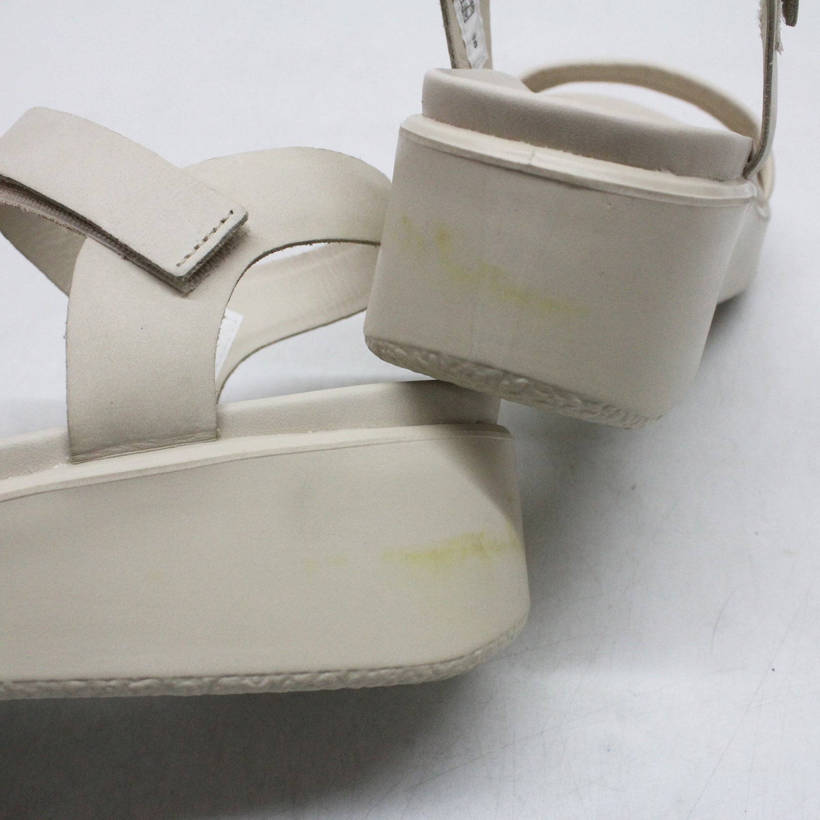 Ecco Flowt Wedge LX 273303-59113 Leather Womens Sandals - Limestone - 38#color_limestone