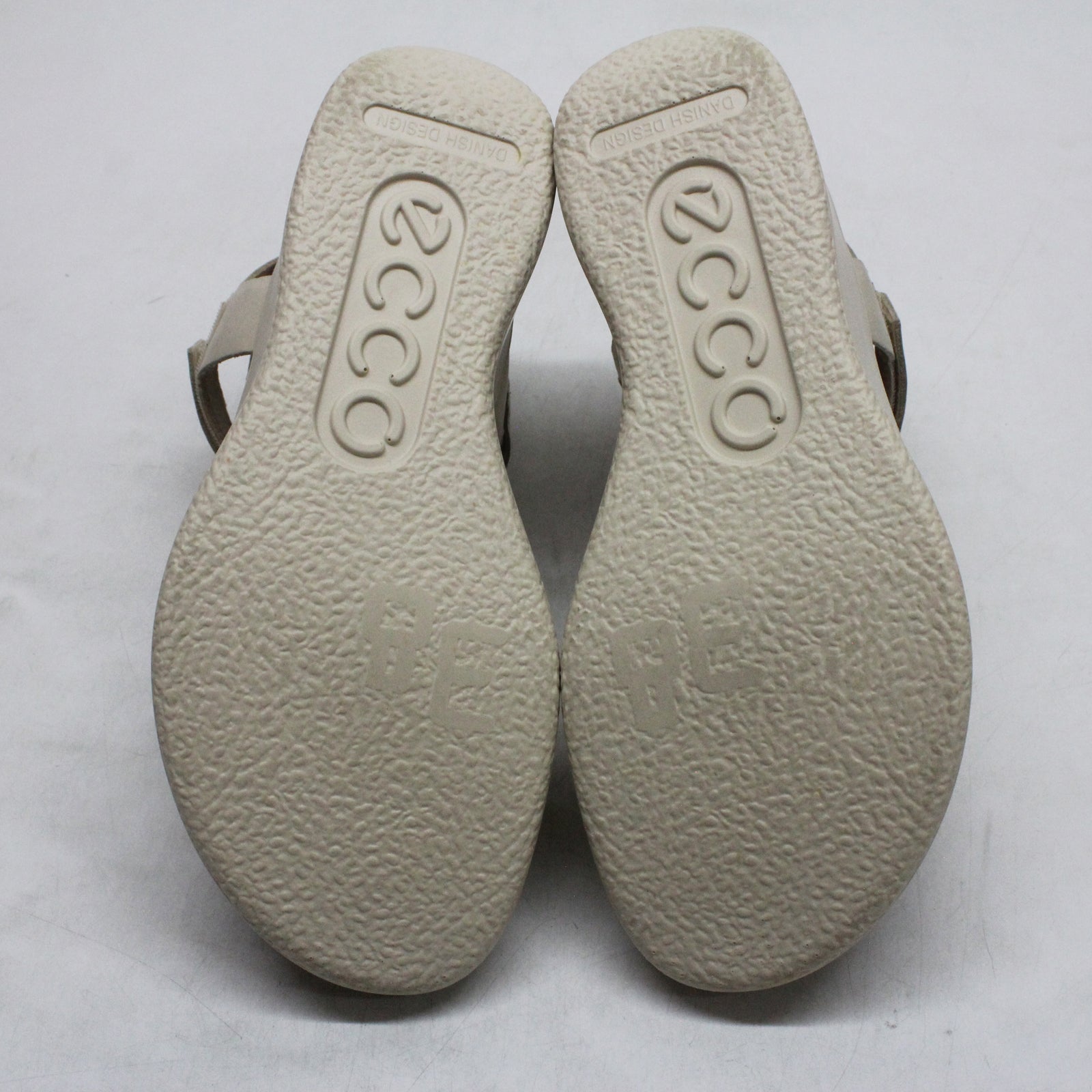 Ecco Flowt Wedge LX 273303-59113 Leather Womens Sandals - Limestone - 38#color_limestone