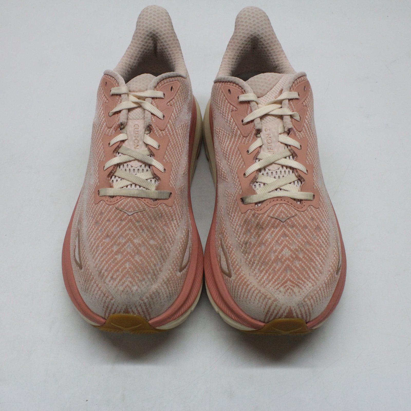 Hoka Clifton 9 1127896-SNC Textile Womens Trainers - Sandstone Cream - 7.5#color_sandstone cream