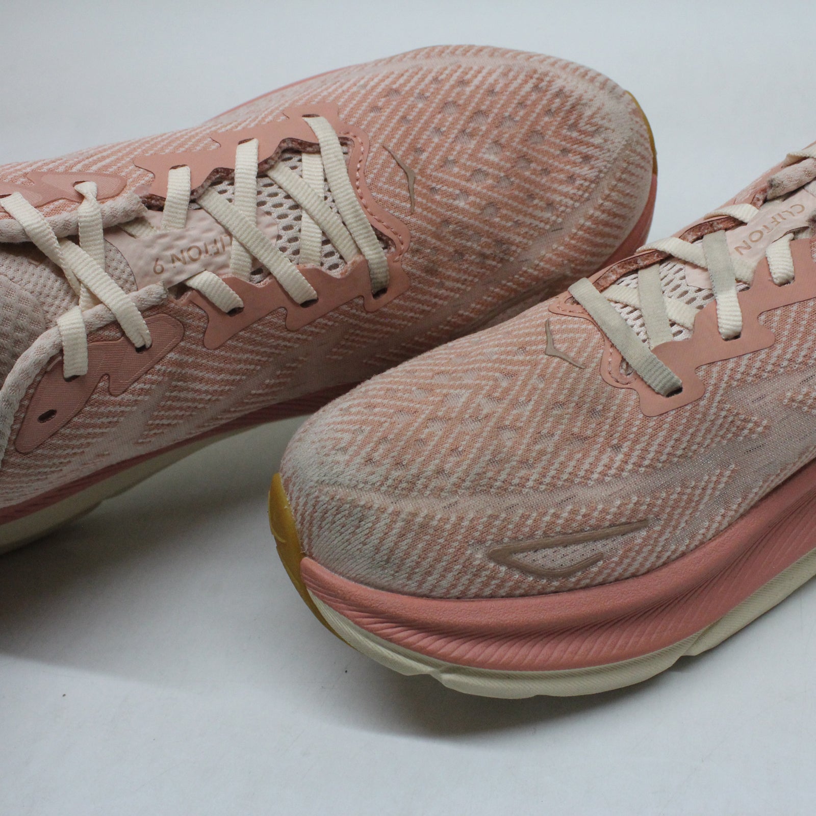 Hoka Clifton 9 1127896-SNC Textile Womens Trainers - Sandstone Cream - 7.5#color_sandstone cream