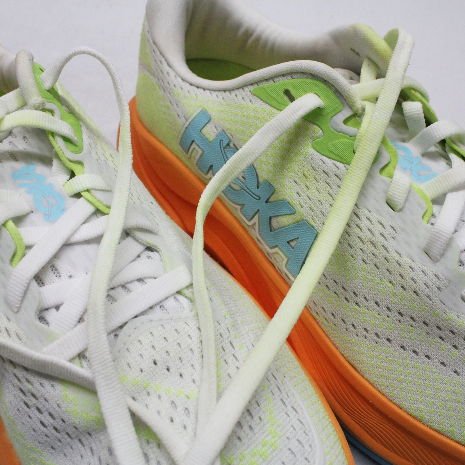 Hoka Rincon 4 1155130-FTLT Synthetic Textile Mens Trainers - Frost Lettuce - 8#color_frost lettuce