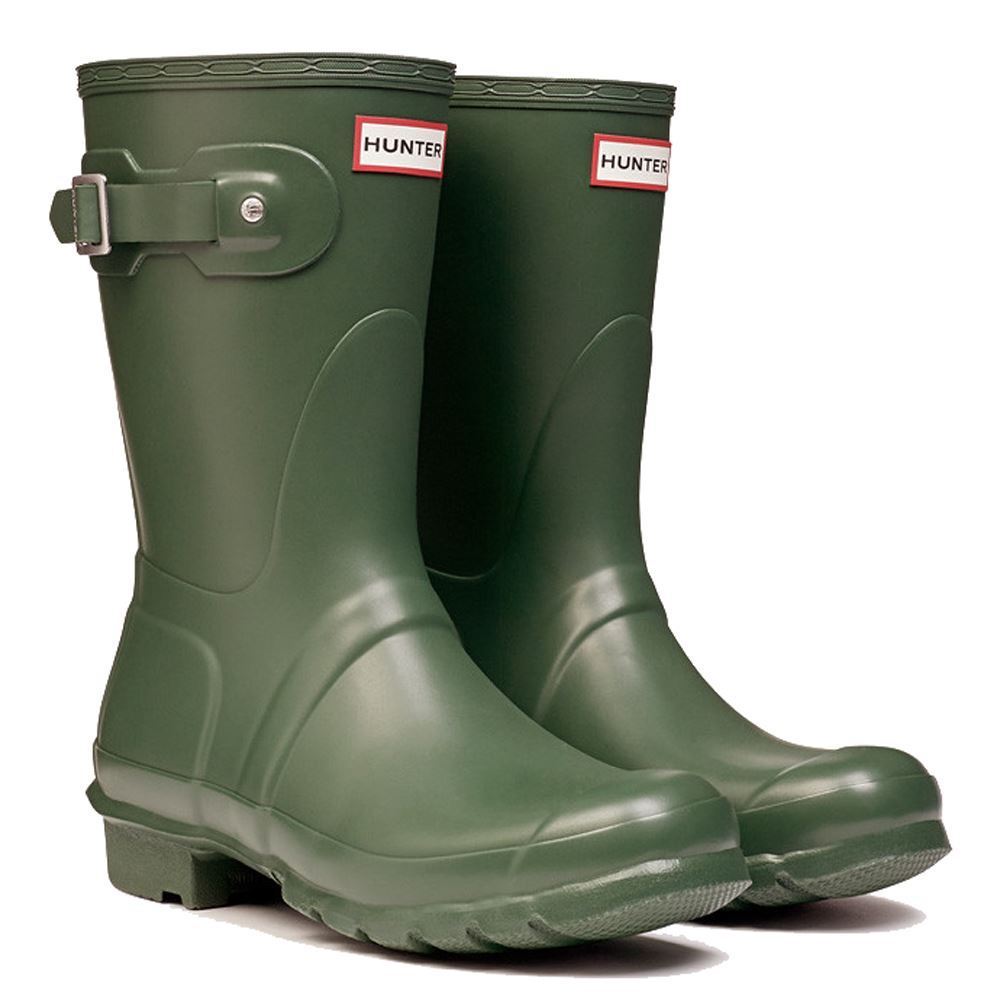 Hunter Original Short Green Womens Boots - UK 6