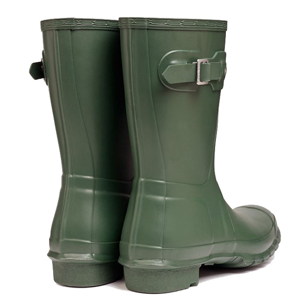 Hunter Original Rubber Women's Short Wellington Boots#color_green