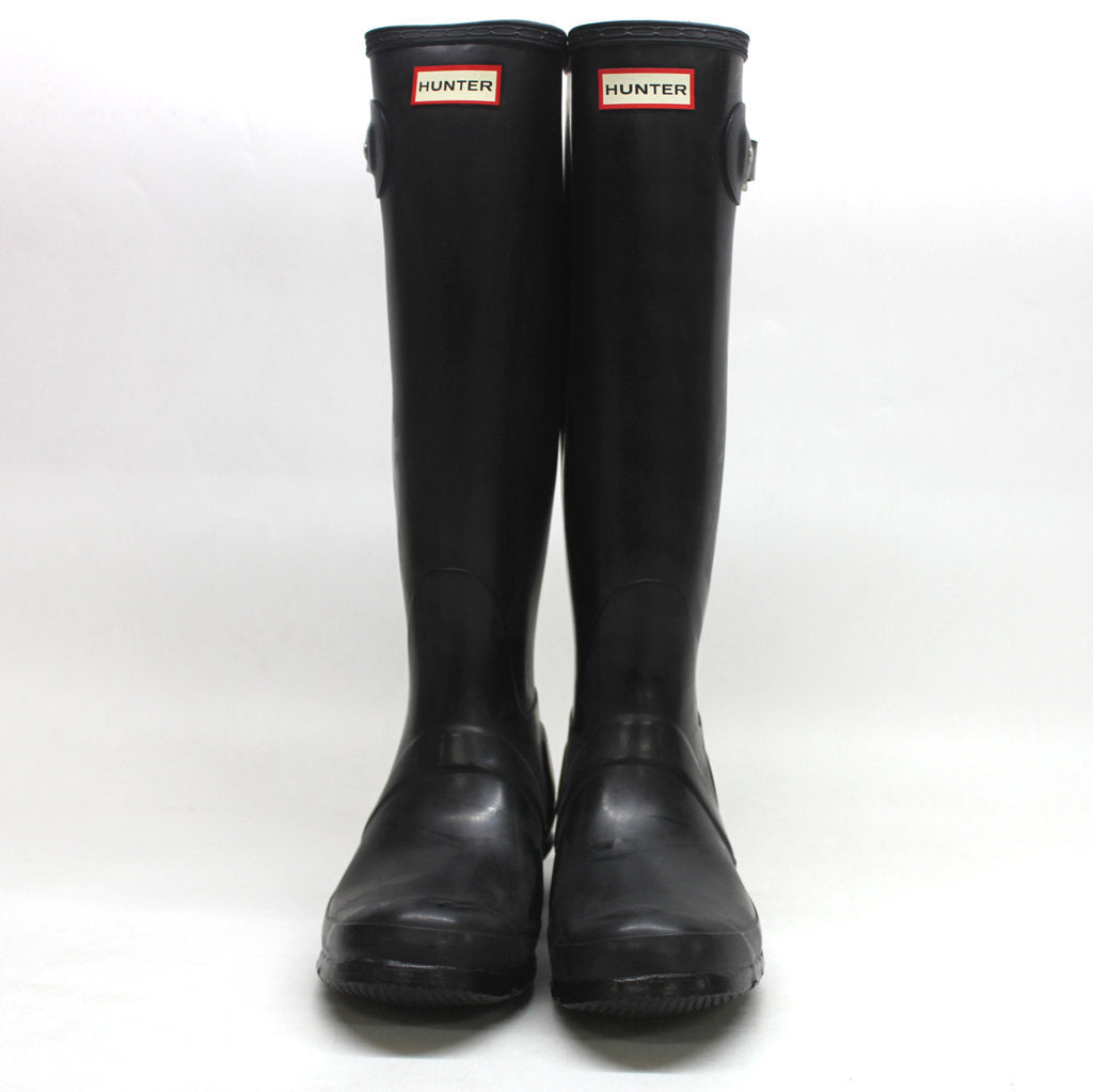 Hunter Original Tall Gloss Black Wellies Womens Rainboots - UK 7