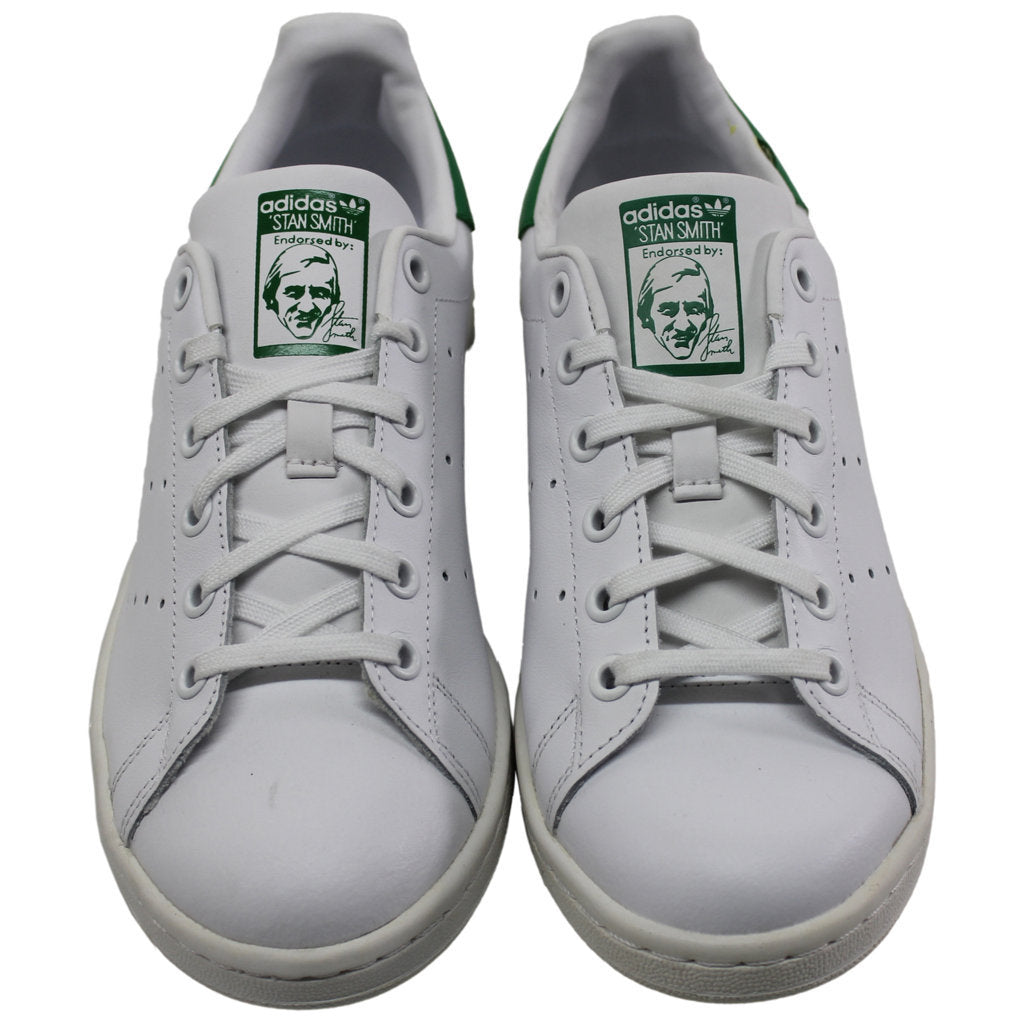 Adidas Stan Smith White Green Boys Girls Youths Trainers - UK 5