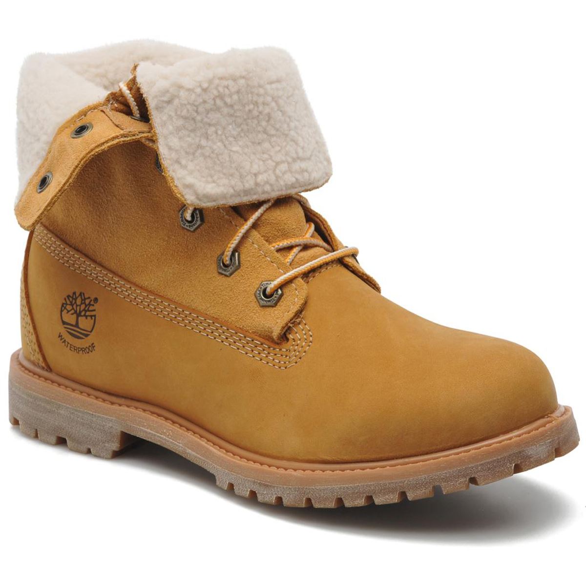 Timberland Authentic Teddy Fleece Women's Waterproof Mid-Calf Boots#color_wheat