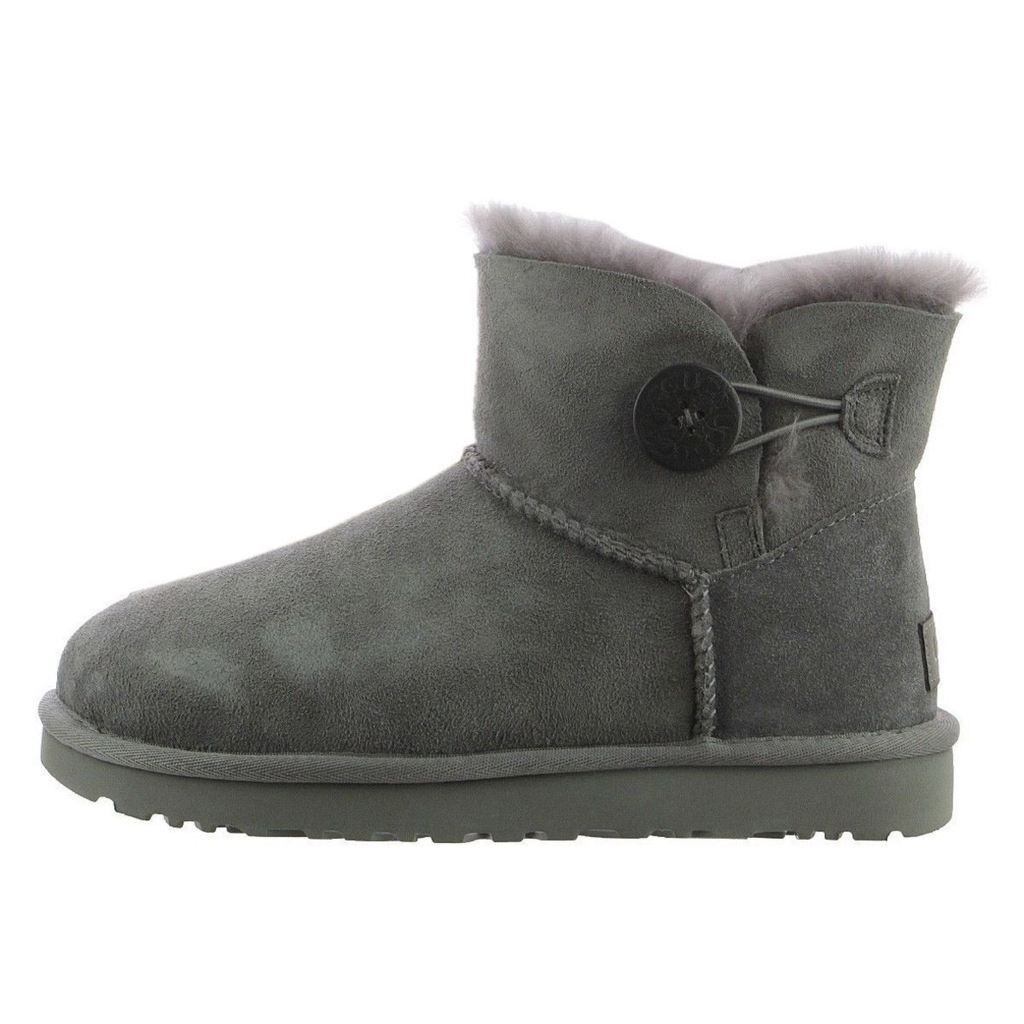 Ugg Australia Mini Bailey Button II Grey Womens Boots#color_grey